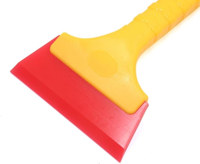 uxcell Long Antislip Handle Red Rubber Car Ice Scraper Windshield Snow Removal