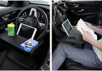 2 in 1 Steering Wheel Desk Compatible with Tesla Model 3/Model Y/Model S/Model X, Multifunction Steering Wheel Tray Laptop Table Car Seat Organizer Auto Interior Accessories