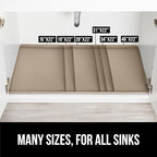 GORILLA GRIP Waterproof Silicone Under Sink Mat with Raised Lip for Kitchen and Bathroom, 34 x 22 in, Cabinet Shelf Liner Sta
