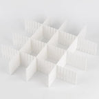 JOIKIT 64 Pack White Plastic DIY Grid Drawer Dividers, Adjustable Drawer Divider Organizer, Household Storage Makeup Socks Un