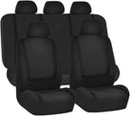 BELOMI Car Seat Covers Full Set, Breathable Premium Cloth Automotive Seat Cover, Universal Front and Rear Seat Covers, Easy t