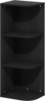 Furinno PASIR Book Shelf, 3-Tier Corner Bookshelf with Open Shelf, Standing Bookcase, 9.3 x 12 x 31.5 for Organization and St