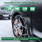 SCITOO Snow Chains For Car,2 Pack Emergency Anti Slip Tire Chain Width 265/70-16,265/75-16,265/65-17,275/65-17,265/60-18,265/