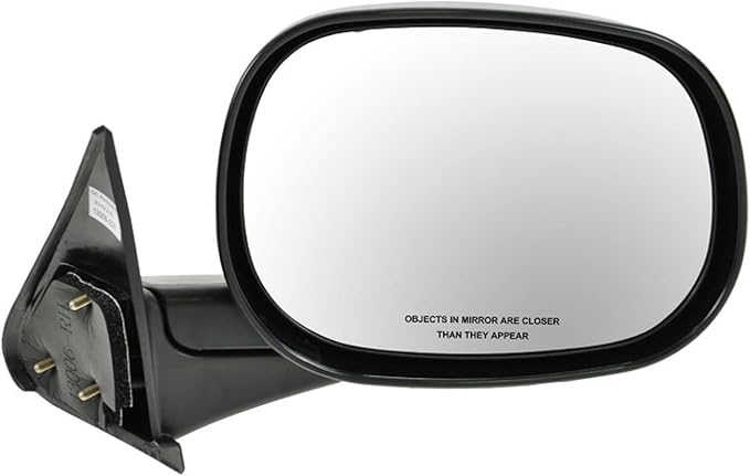 TRQ 2 Piece Driver and Passenger Side Mirror Assembly Set Manual Adjustment Non-Heated No Memory Black Compatible with 1998-2