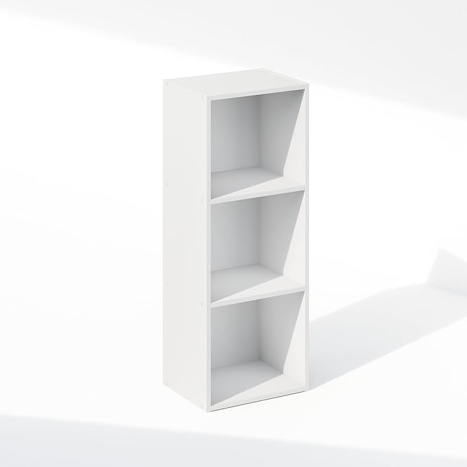 Furinno Reed Closet Organizers and Storage, 3-Tier Closet Organizer, Open Shelf Closet Storage, for Wardrobe, Bedroom, Living