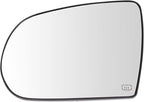 TRQ Driver Side Mirror Glass Heated Snap On Compatible with 2014-2020 Jeep Cherokee CH1324174
