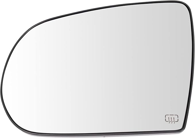 TRQ Driver Side Mirror Glass Heated Snap On Compatible with 2014-2020 Jeep Cherokee CH1324174
