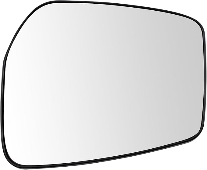 TRQ Driver Side Mirror Glass Non Heated For Factory Equipped Mirrors Only Compatible with 2015-2019 Nissan Versa 2015-2019 Ve