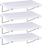 Blulu 4 Set Large Pegboard Shelf Kit Fiberboard peg Board Shelving Storage Brackets Stain Resistant Peg Board Organizer Shelv