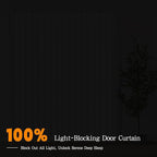 Jilron Accordian Door Curtain, 100% Blackout Folding Magnetic Doorway Curtains,Linen Style Closet Doors,for Room Divider,Priv