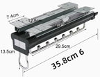 Heavy Duty Pull Out Clothes Rail - Extendable Hanger Rack with Buffer System, Adjustable Steel Wardrobe Rod for Efficient Clo