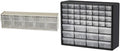 Akro-Mils 06705 TiltView Horizontal Plastic Organizer Storage System Cabinet with 5 Tilt Out Bins & 10144, 44 Drawer Plastic 