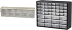 Akro-Mils 06705 TiltView Horizontal Plastic Organizer Storage System Cabinet with 5 Tilt Out Bins & 10144, 44 Drawer Plastic 