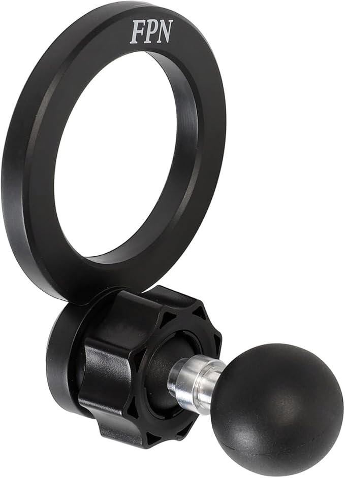 Magnetic Phone Holder Base for RAM Mounts, 1" (25mm) Ball Mount for Magsafe iPhone 17/16/15/14/13/12 Series, Compatible with RAM B Size Double Socket Arm