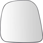 TRQ Left Driver Side Power Mirror Glass with Backing Plate Compatible with 1996-2002 Chevrolet Express 1500 2500 3500 GMC Sav