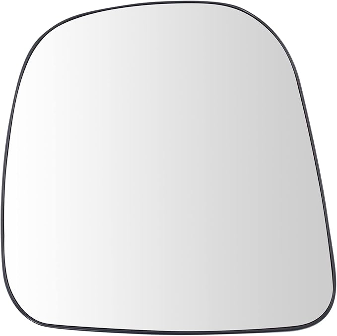 TRQ Left Driver Side Power Mirror Glass with Backing Plate Compatible with 1996-2002 Chevrolet Express 1500 2500 3500 GMC Sav