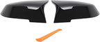 ECOTRIC Door Mirror Caps Side Mirror Covers Compatible with BMW F20 F21 F23 F30 F31 F32 F33 F34 F36 F87 X1 E84 Glossy Black Rearview Replacement for 51167292745 51167292746 51162222543 51162222544