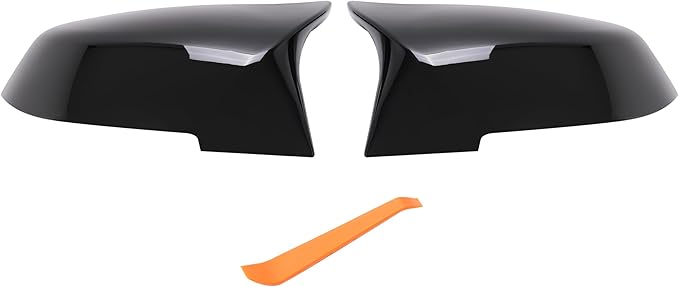ECOTRIC Door Mirror Caps Side Mirror Covers Compatible with BMW F20 F21 F23 F30 F31 F32 F33 F34 F36 F87 X1 E84 Glossy Black Rearview Replacement for 51167292745 51167292746 51162222543 51162222544