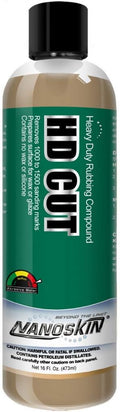 Nanoskin HD CUT Heavy Duty Rubbing Compound 16 Oz. - For Auto Body Shop, Car Wash, Car Detailing & Buffing | Removes Heavy Sand Scratches and Oxidation from Painted Clear Coat and Gel Coat Surfaces