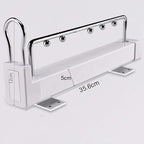 Pull Out Clothes Rail,Extendable Clothes Hanger Rail,Organizer Rack for Depth 14In/18In Wardrobe-White,35.6cm/14inch