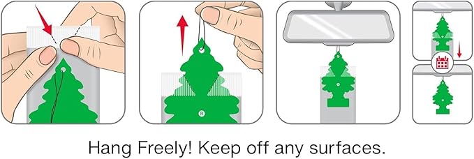 LittIe Trees Car Freshener, Black Ice Scent, 10-Pack