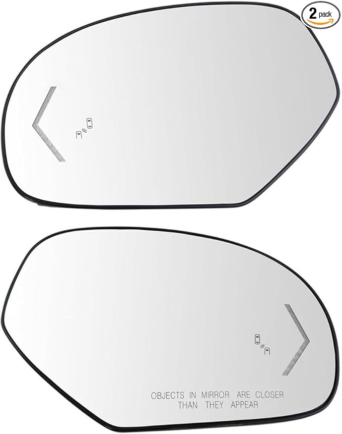 Exterior Mirror Glass Left & Right Driver & Passenger Side Heated Rear View Signal Blind Spot Detection Kit for GMC for Chevy