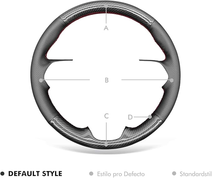 MEWANT Breathable Glossy Carbon Fiber + Black Genuine Leather DIY Car Steering Wheel Cover for Toyota Camry 2018-2019 / Toyota Avalon 2019 / Toyota Corolla 2019-2020 / Toyota RAV4 2019