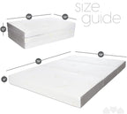 Milliard Trifold Mattress, Queen Size, 4 inch, Portable Foldable Mattress Queen with Medium Firm Foam, Washable Cover, Tri-Fo