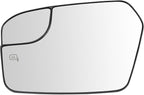 TRQ Driver Side Mirror Glass Heated Compatible with 2011-2012 Ford Fusion 2011 Mercury Milan FO1324209