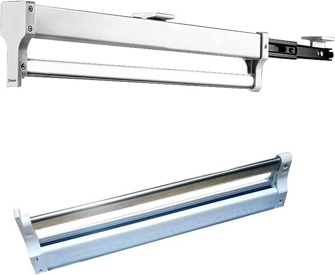 Mount Pull-Out Wardrobe Clothes Rail,Extendable Clothes Rail with Sliding Track,Closet Organizer Rack for Pants/Coat/Scarves 