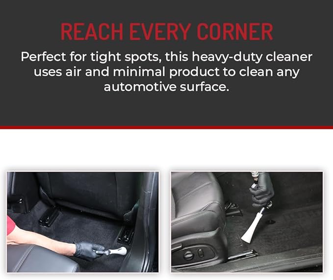 HI-TECH Vortex II Air Cleaning Gun – Pro Auto Detailing Tool for Deep Cleaning Interiors & Exteriors – Uses Air Compressor – 