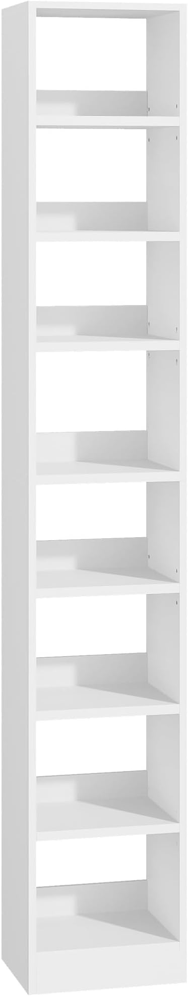 Hzuaneri Bookcase, Tall Narrow Bookshelf, Open Display Storage Shelf, Skinny Cube Book Shelf with Adjustable Shelves, CD Rack