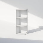 Furinno Reed Corner Shelf, 3-Tier Corner Bookshelf, Book Shelf, Corner Shelves, Storage Rack, for Organization and Storage, H