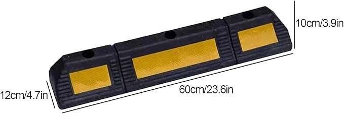 Parking Stopper for Garage, Heavy Duty Rubber Parking Lot Driveway Stopper, Garage Parking Aid for Garage and Parking Lots