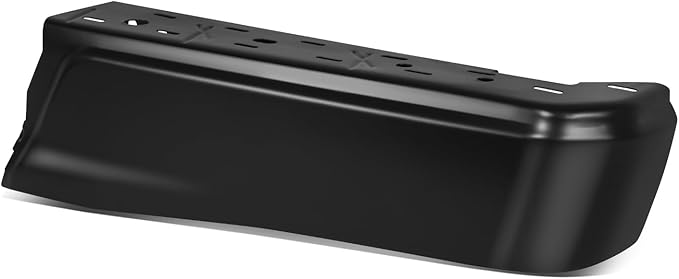 Auto Dynasty Rear Bumper End Caps Cover Compatible with 2015-2020 Ford F-150, Passenger Right Side, Non Parking Sensor Holes, Primered/Painted Black