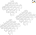 Foraineam 3 Pack Honeycomb Drawer Organizer Plastic Partition Cabinet Clapboard Storage Boxes Closet Organizer Drawer Divider