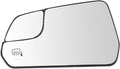 TRQ Left Driver Side Mirror Glass Heated Snap On Clear Compatible with 2018-2020 Ford Mustang FO1324220