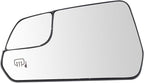 TRQ Left Driver Side Mirror Glass Heated Snap On Clear Compatible with 2018-2020 Ford Mustang FO1324220