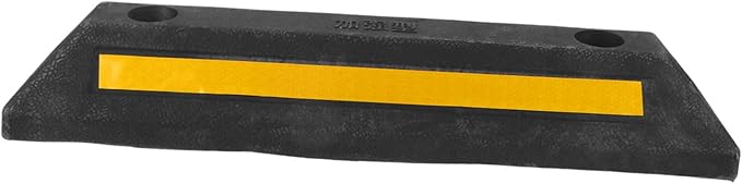 Parking Block Garage Car Stopper Reflective Stripes Heavy Duty Vehicle Stop Aid for Driveway and Rv Easy to Install Tire Stops for Garage Floor