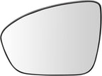 TRQ Driver Side Mirror Glass Non-Heated Snap On Clear Compatible with 2019-2023 Nissan Altima NI1324141