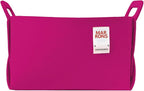 Collapsible Felt MAGENTAPINK Storage Bin Large 14.6"x9.4"x9.4" – Foldable Basket with Handles for Closet, Laundry Room Organi