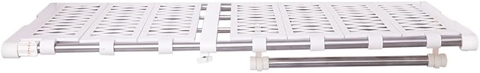 Hershii Tension Shelf Expandable Closet Organizer Adjustable Rod Heavy Duty Hanging Rail Rustproof DIY Storage Rack 4-Bar Ext