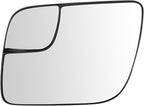 TRQ Left Mirror Glass Snap On Clear Compatible with 2016-2019 Ford Explorer 2013-2019 Ford Police Interceptor Utility FO13242