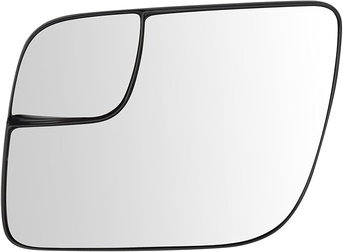 TRQ Left Mirror Glass Snap On Clear Compatible with 2016-2019 Ford Explorer 2013-2019 Ford Police Interceptor Utility FO13242