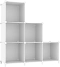 AWTATOS Cube Storage Organizer, Storage Cubes Shelves Bookshelf, 6 Cube Closet Organizers and Storage, DIY Stackable Plastic 