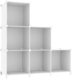 AWTATOS Cube Storage Organizer, Storage Cubes Shelves Bookshelf, 6 Cube Closet Organizers and Storage, DIY Stackable Plastic 
