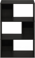 Furinno DALY Book Shelf, 6-Cube Bookshelf, Cube Storage Organizer Bookcase with Irregular Compartments, 11.7 x 23.6 x 36.8, f