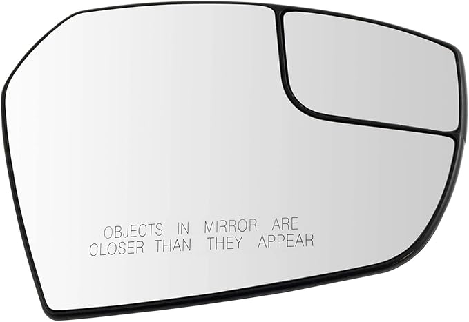 TRQ Passenger Side Right Mirror Glass Convex with Backing Plate Compatible with 2017-2018 Ford Escape FO1325172 GJ5Z17K707A