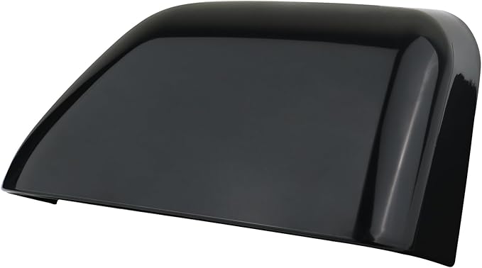 Black Paintable Tow Mirror Cover Cap | For 2017-2024 F250 F350 F450 F550 Super Duty Side by Side Accessories | RH Right Passenger Side Exterior Plastic Rearview Top Half Door Mirror