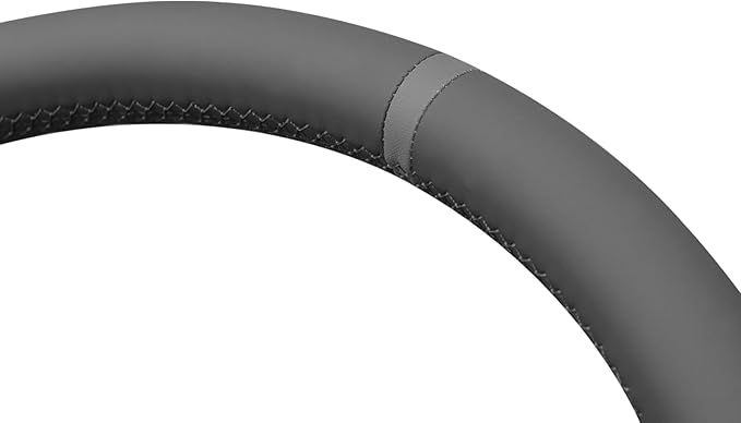MEWANT Hand Stitch Steering Wheel Cover for Chevy Silverado 1500 2003-2006 Trailblazer Black Real Leather Steering Wrap